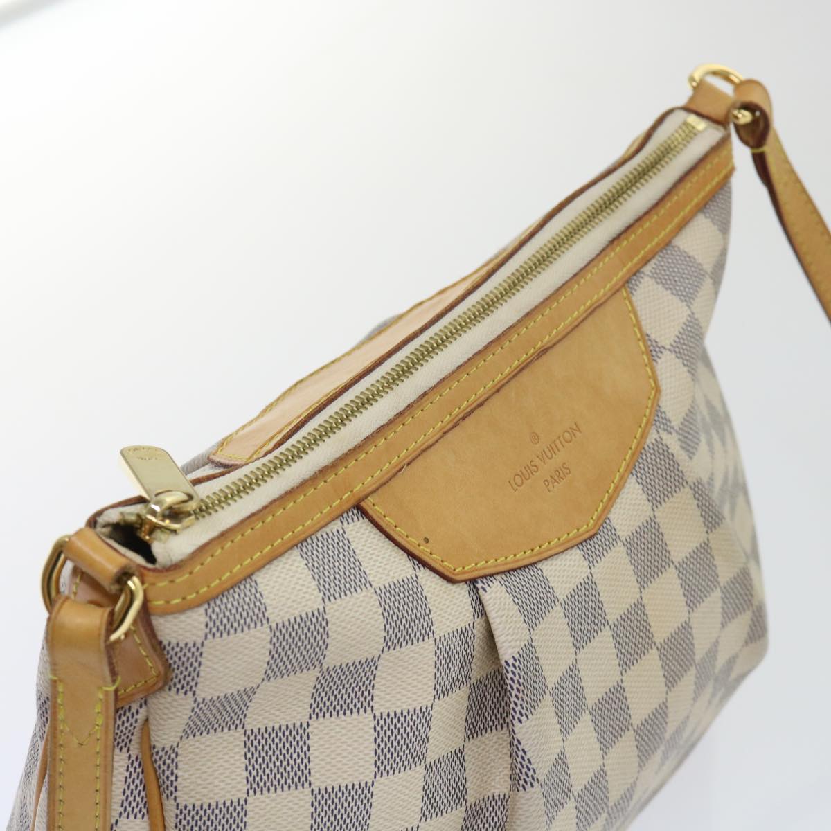 LOUIS VUITTON Damier Azur Siracusa PM Shoulder Bag N41113 LV Auth rd5830