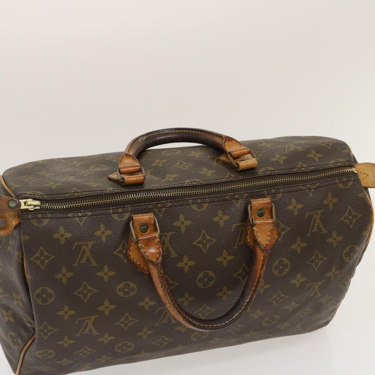 LOUIS VUITTON Monogram Speedy 35 Hand Bag M41524 LV Auth rh093