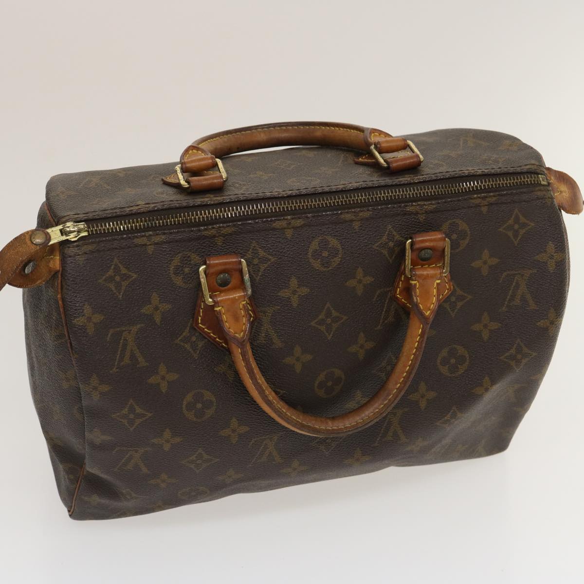 LOUIS VUITTON Monogram Speedy 30 Hand Bag M41526 LV Auth rh095