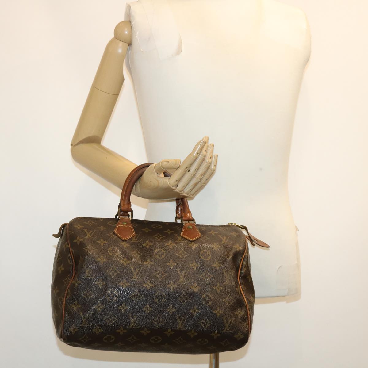 LOUIS VUITTON Monogram Speedy 30 Hand Bag M41526 LV Auth rh145