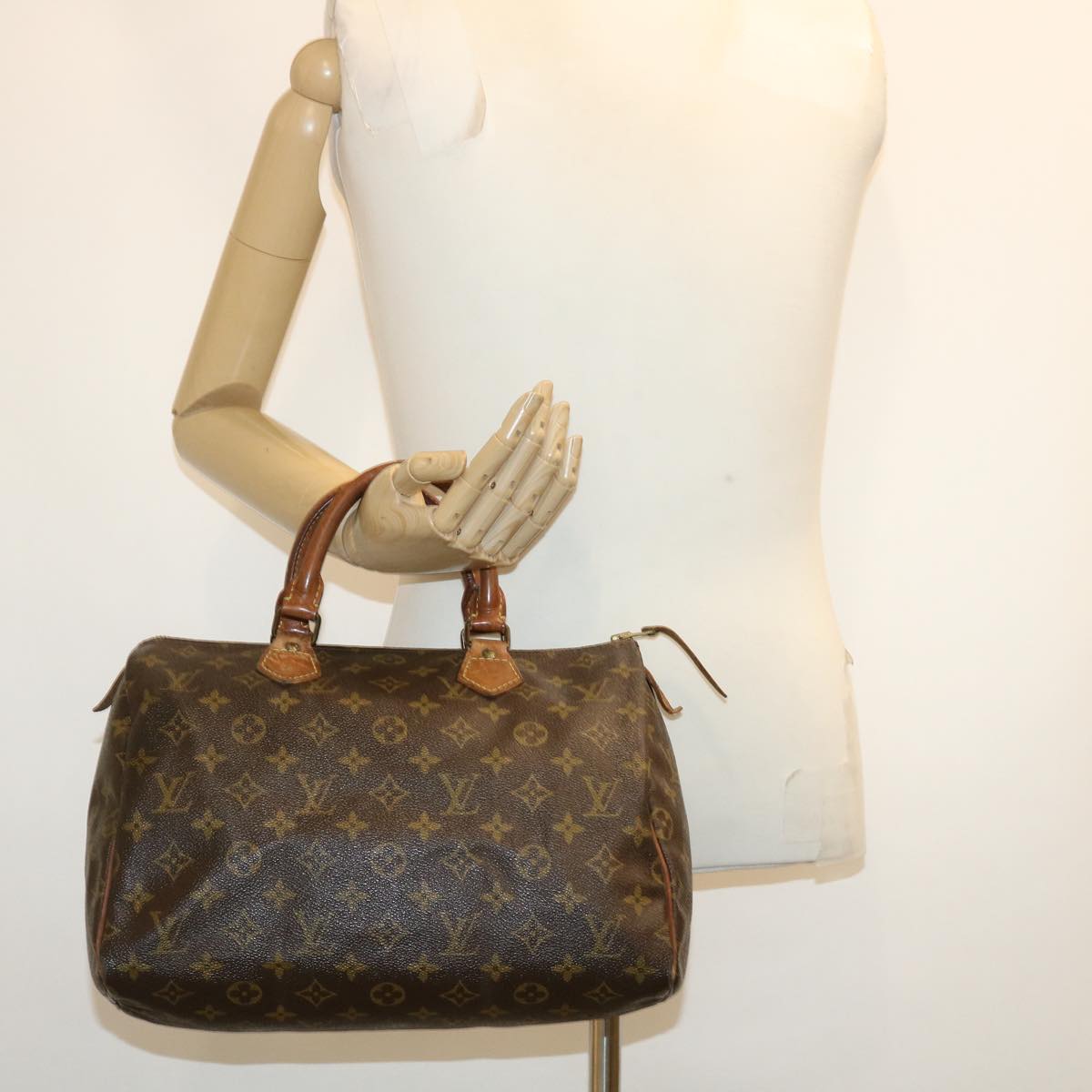 LOUIS VUITTON Monogram Speedy 30 Hand Bag M41526 LV Auth rh149