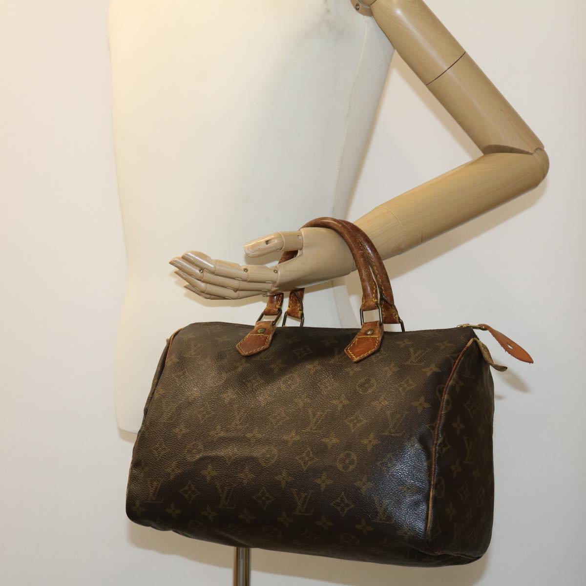 LOUIS VUITTON Monogram Speedy 30 Hand Bag M41526 LV Auth rh176