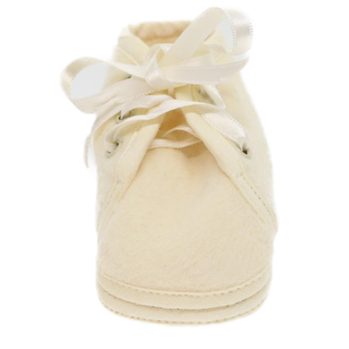 HERMES Baby Shoes Cotton Beige Auth rh217