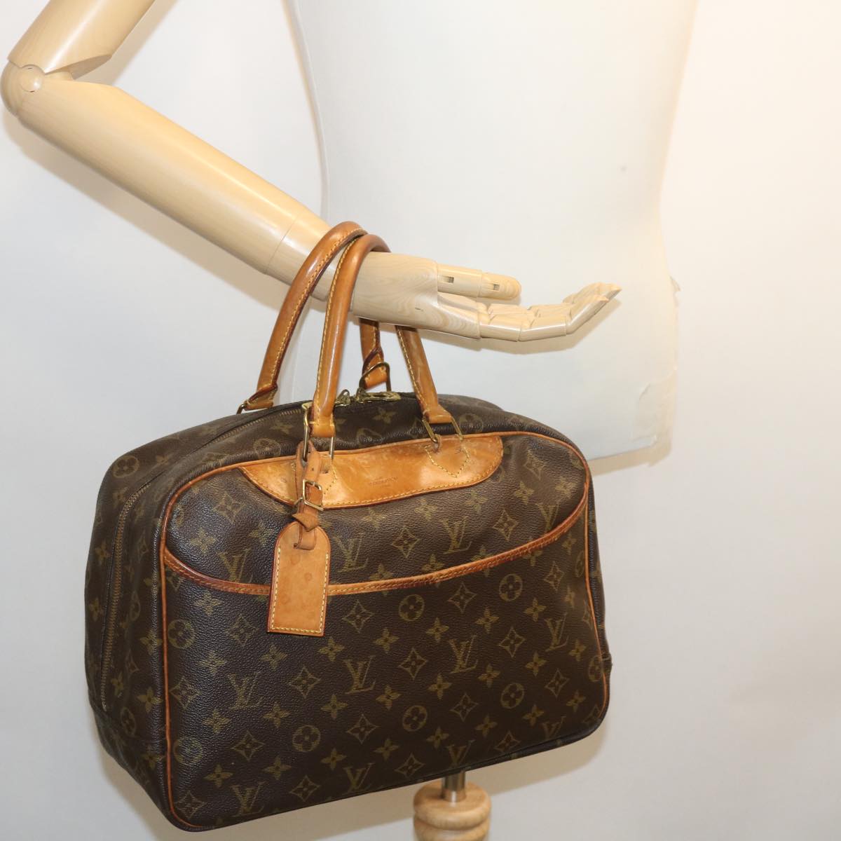 LOUIS VUITTON Monogram Deauville Hand Bag M47270 LV Auth ro276