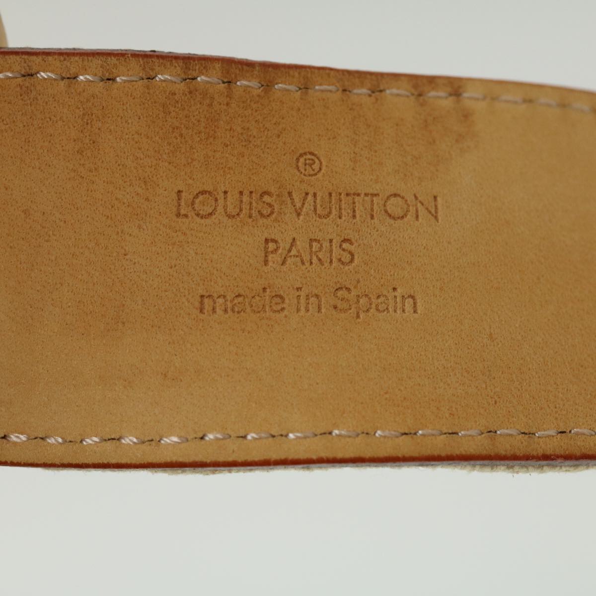 LOUIS VUITTON Monogram Denim Ceinture bleach Belt Blue M9851 LV Auth ro344