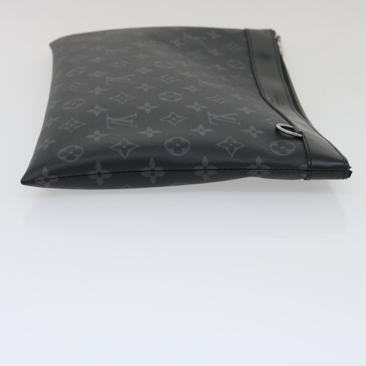 LOUIS VUITTON Monogram Eclipse Pochette Discovery Clutch Bag M62291 Auth ro361