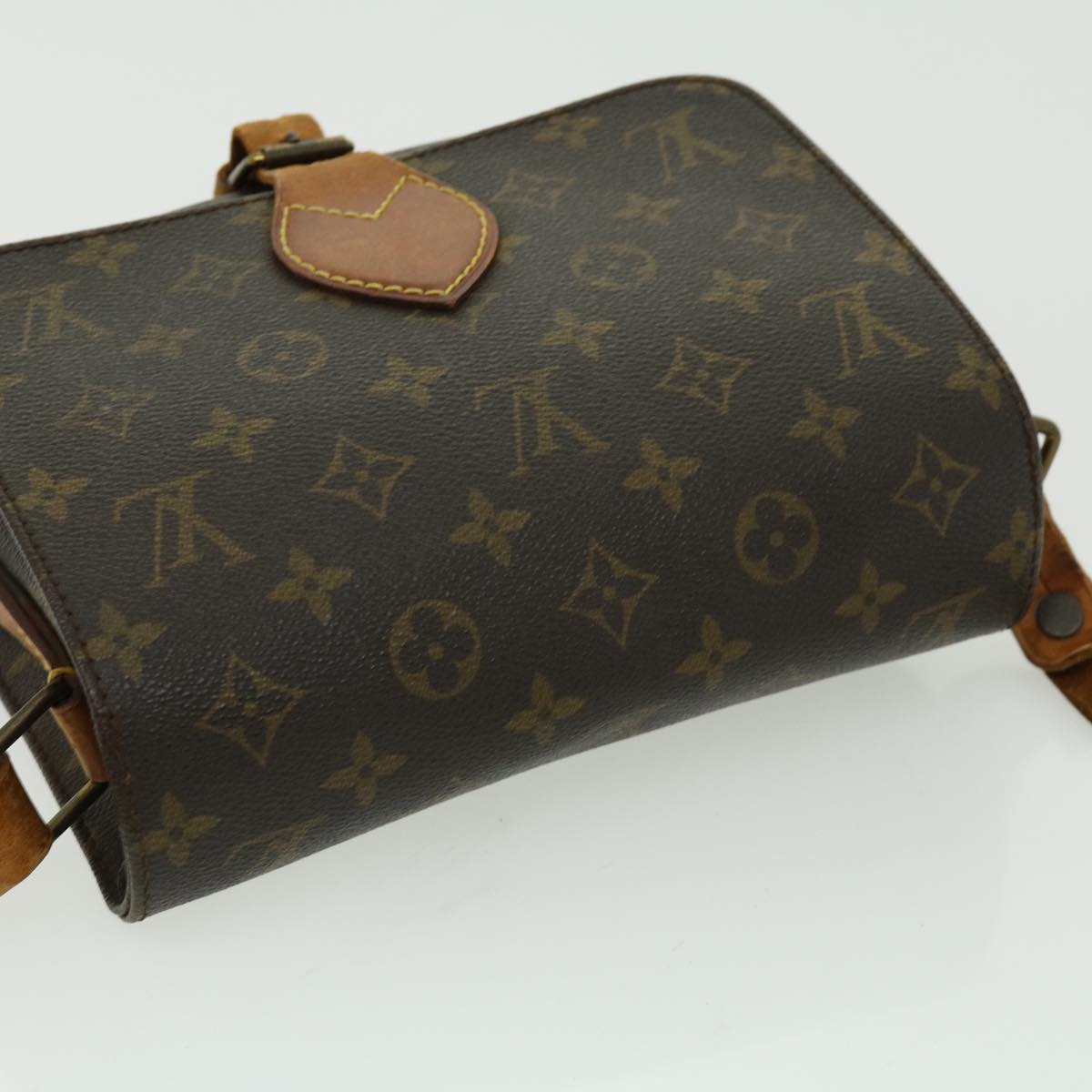 LOUIS VUITTON Monogram Cartouchiere MM Shoulder Bag M51253 Auth ro374