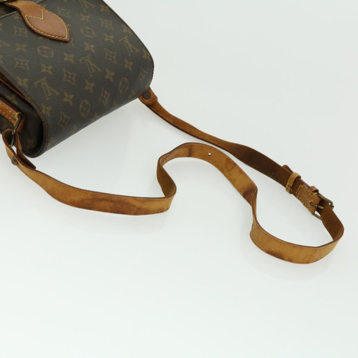 LOUIS VUITTON Monogram Cartouchiere MM Shoulder Bag M51253 Auth ro374