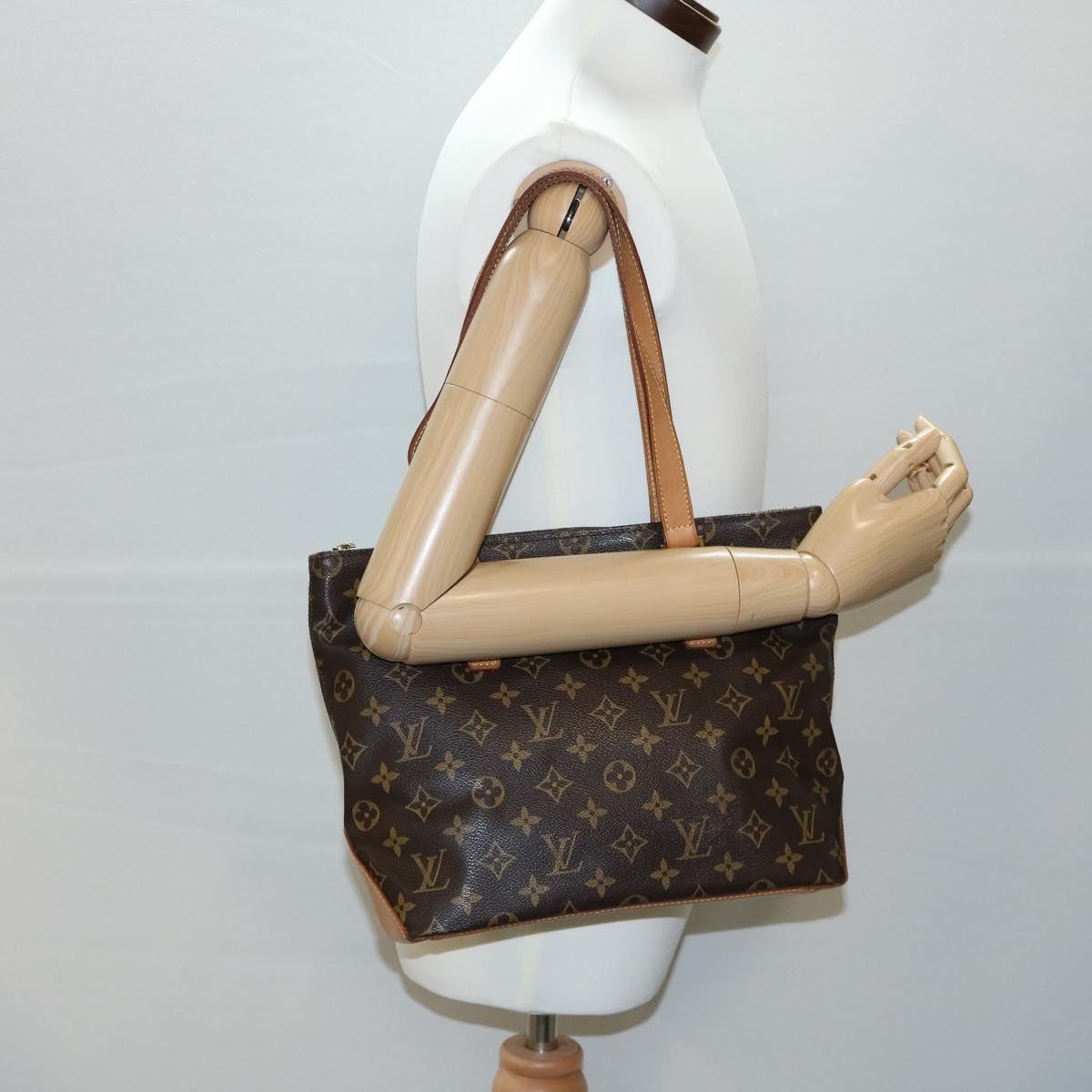 LOUIS VUITTON Monogram Cabas Piano Tote Bag M51148 LV Auth ro383