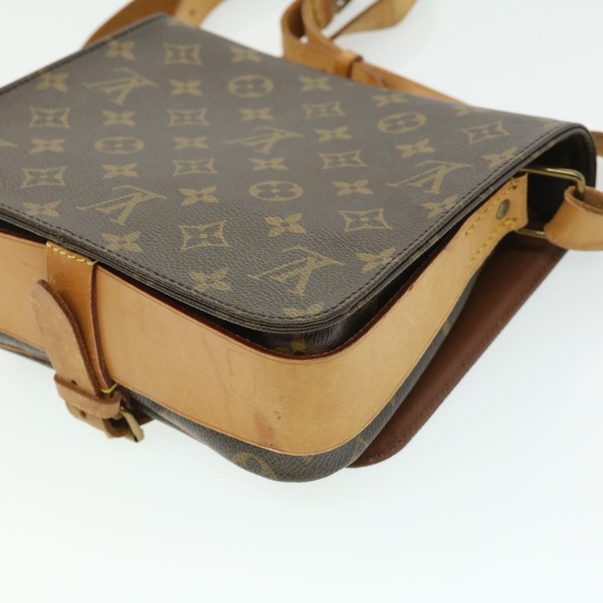 LOUIS VUITTON Monogram Cartouchiere MM Shoulder Bag M51253 LV Auth ro420