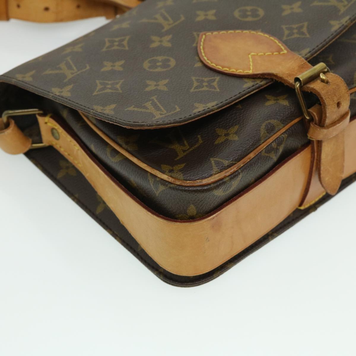 LOUIS VUITTON Monogram Cartouchiere MM Shoulder Bag M51253 LV Auth ro420