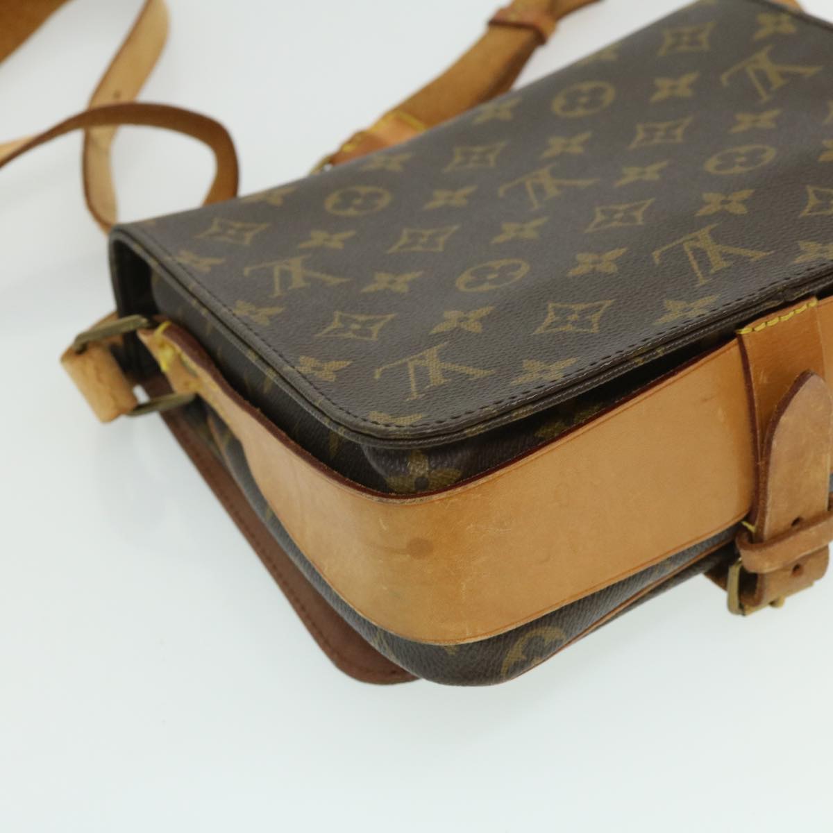 LOUIS VUITTON Monogram Cartouchiere MM Shoulder Bag M51253 LV Auth ro420