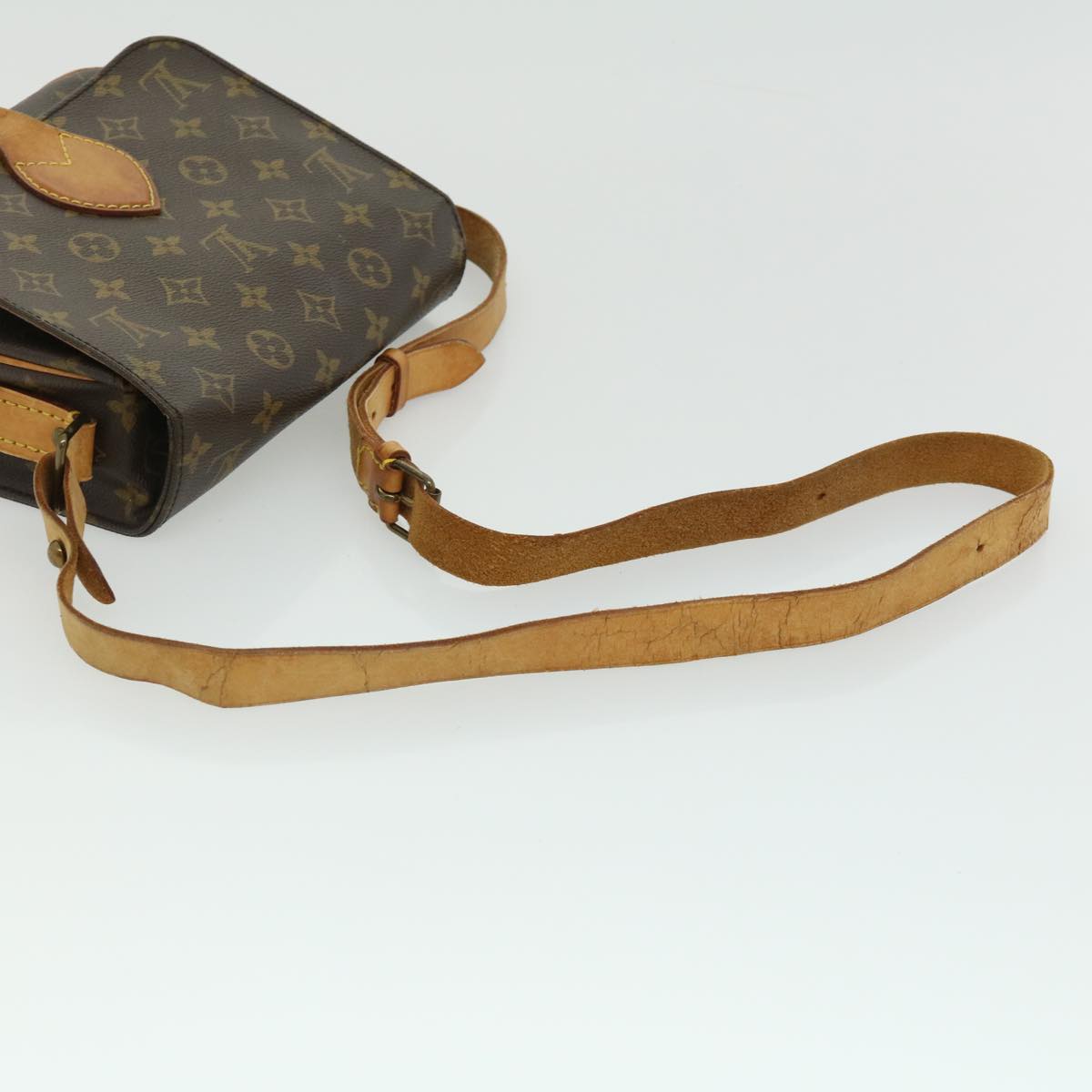 LOUIS VUITTON Monogram Cartouchiere MM Shoulder Bag M51253 LV Auth ro420