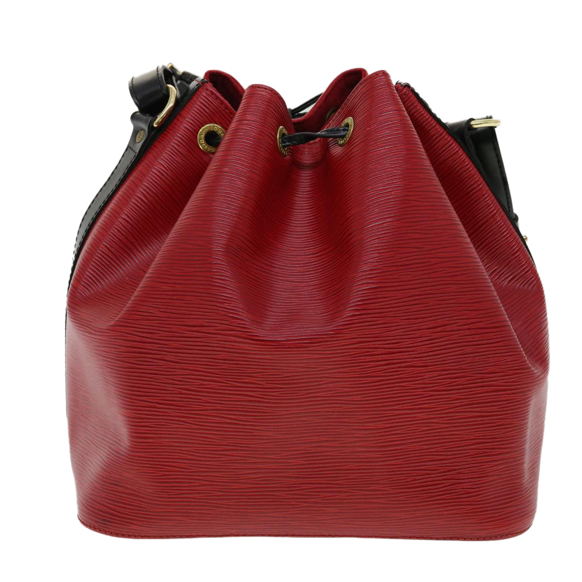 LOUIS VUITTON Epi Bicolor Petit Noe Shoulder Bag Red Black M44172 LV Auth ro443