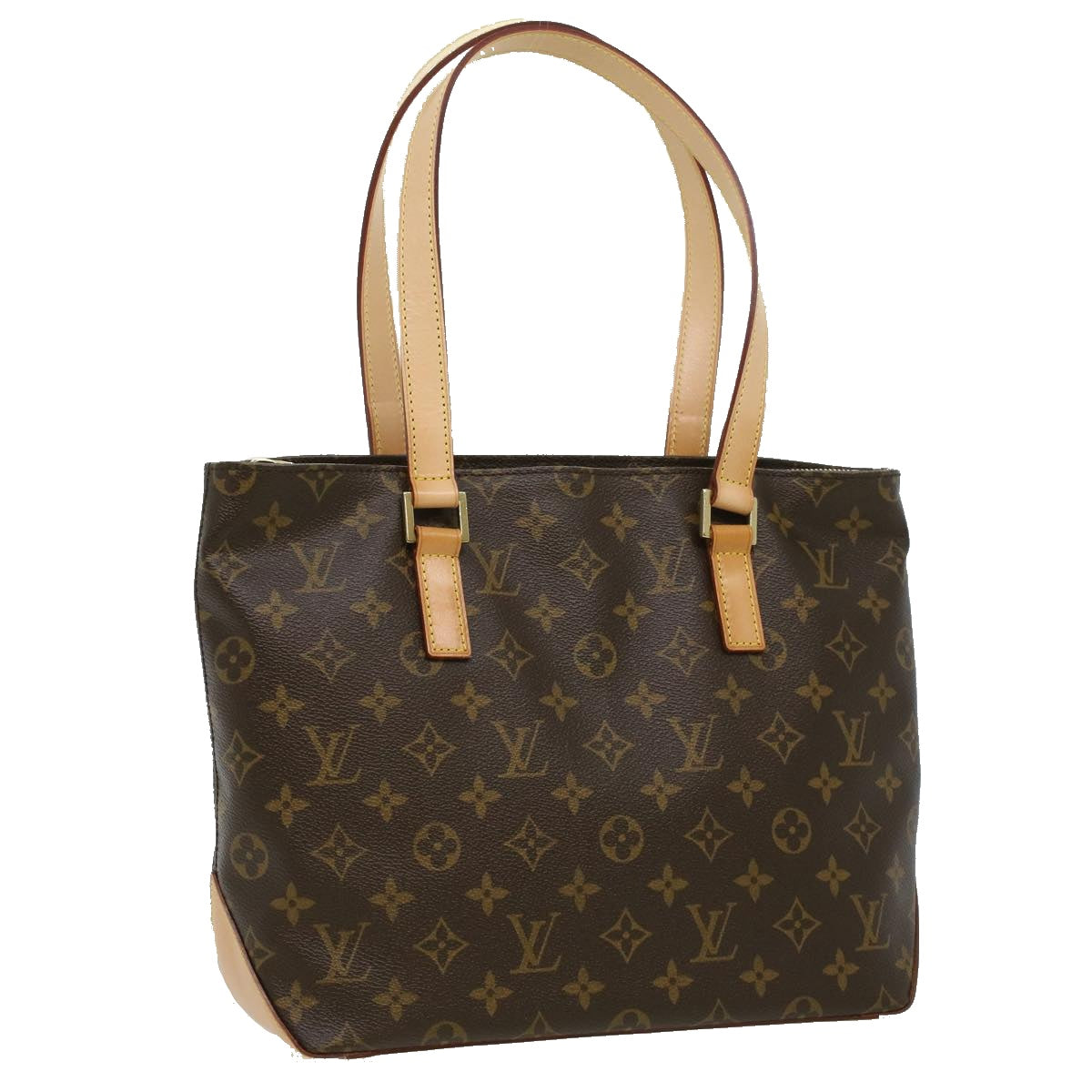 LOUIS VUITTON Monogram Cabas Piano Tote Bag M51148 LV Auth ro502