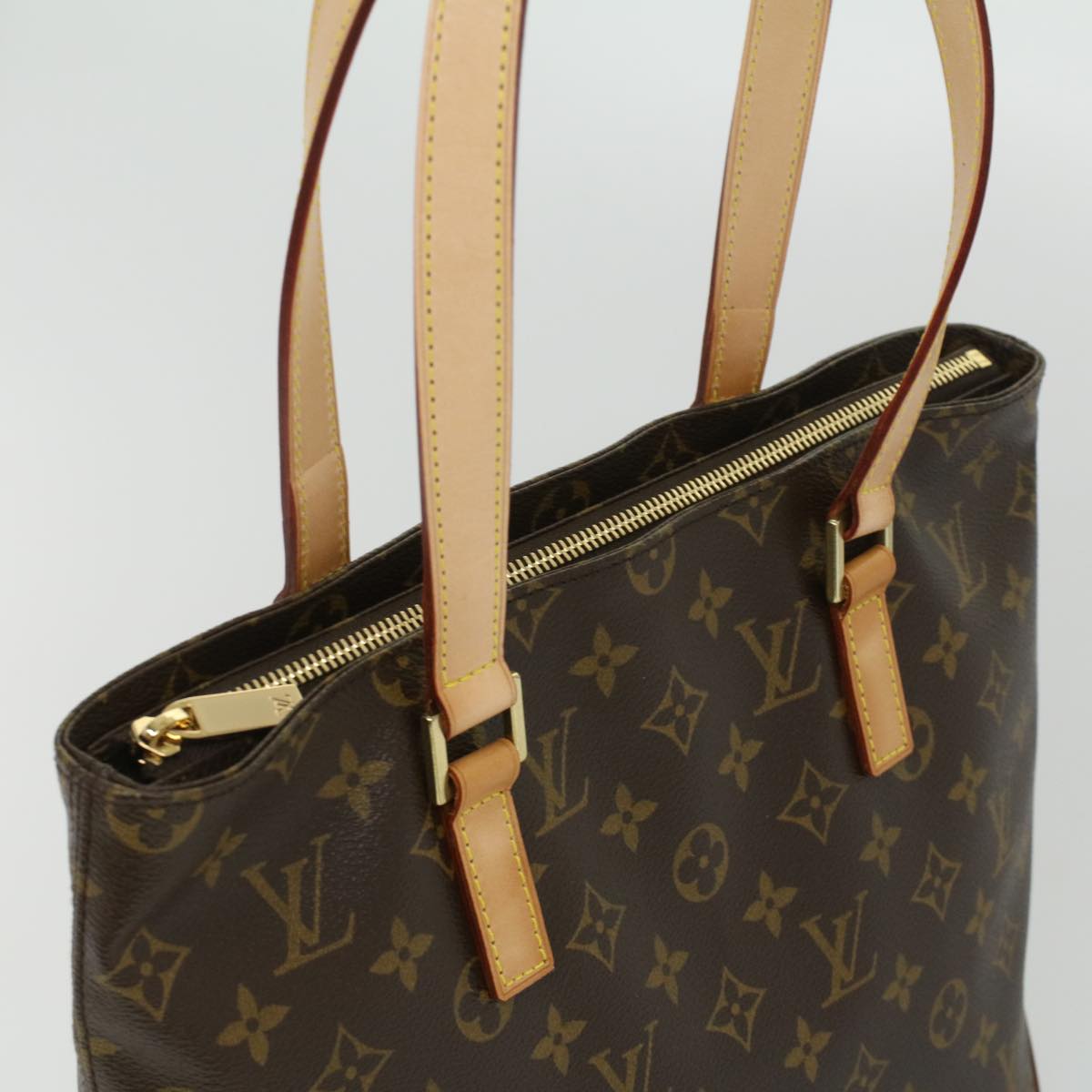 LOUIS VUITTON Monogram Cabas Piano Tote Bag M51148 LV Auth ro502