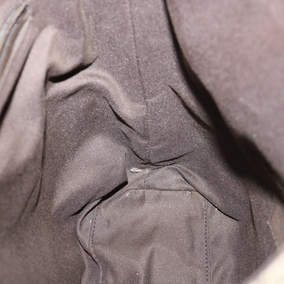 GUCCI GG Canvas Shoulder Bag PVC Leather Beige Auth ro507