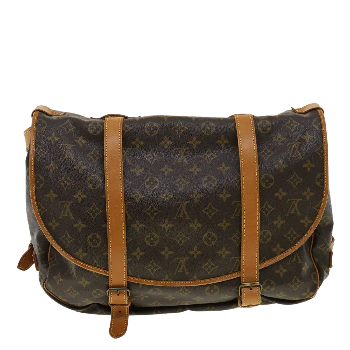 LOUIS VUITTON Monogram Saumur 43 Shoulder Bag M42252 LV Auth ro614