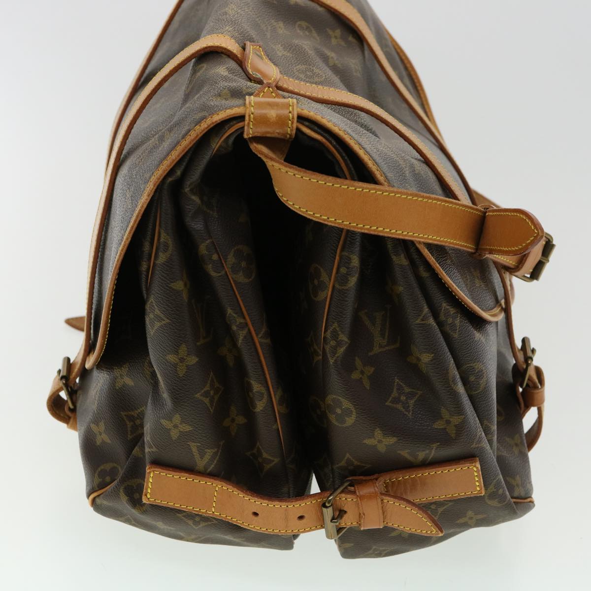 LOUIS VUITTON Monogram Saumur 43 Shoulder Bag M42252 LV Auth ro614