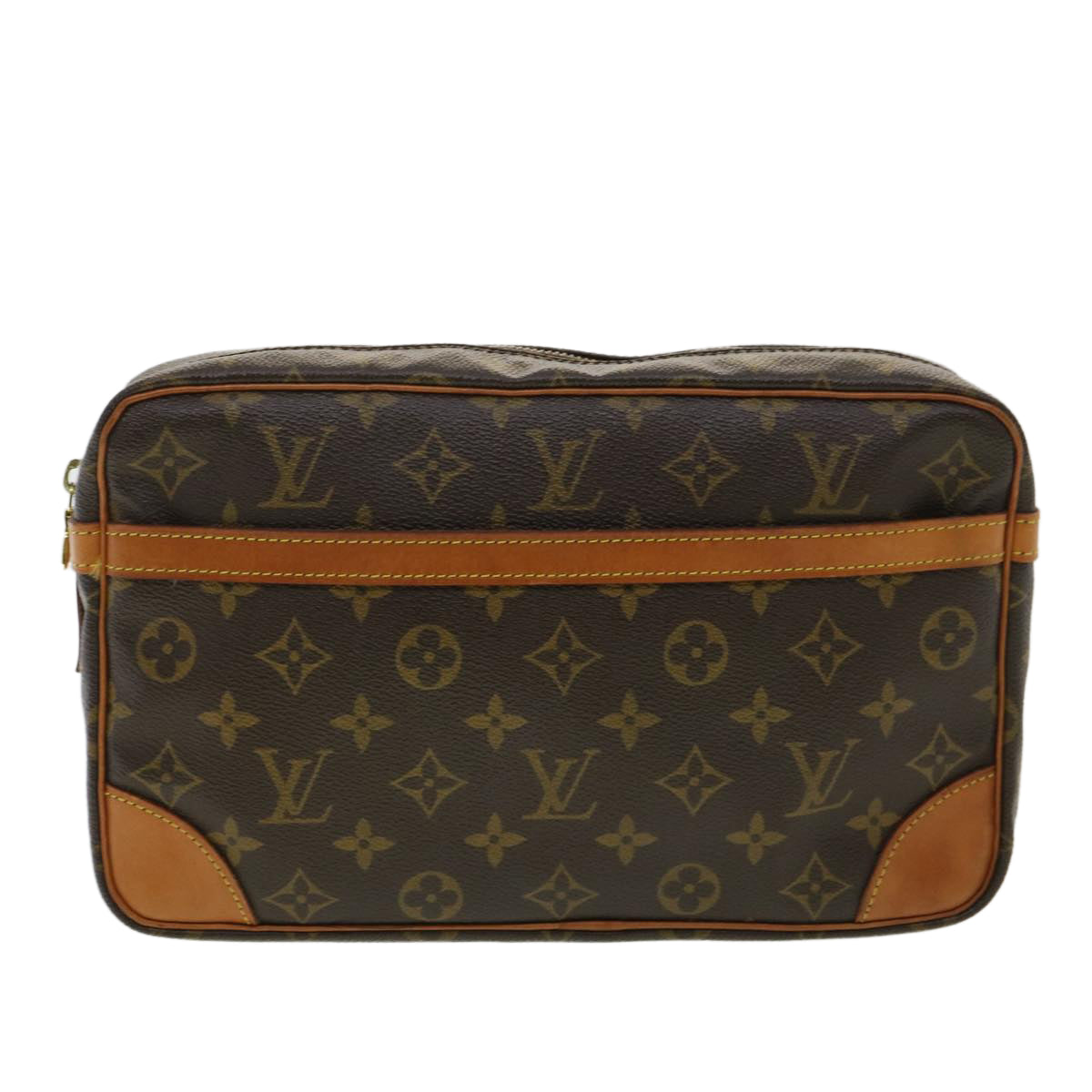 LOUIS VUITTON Monogram Compiegne 28 Clutch Bag M51845 LV Auth ro646