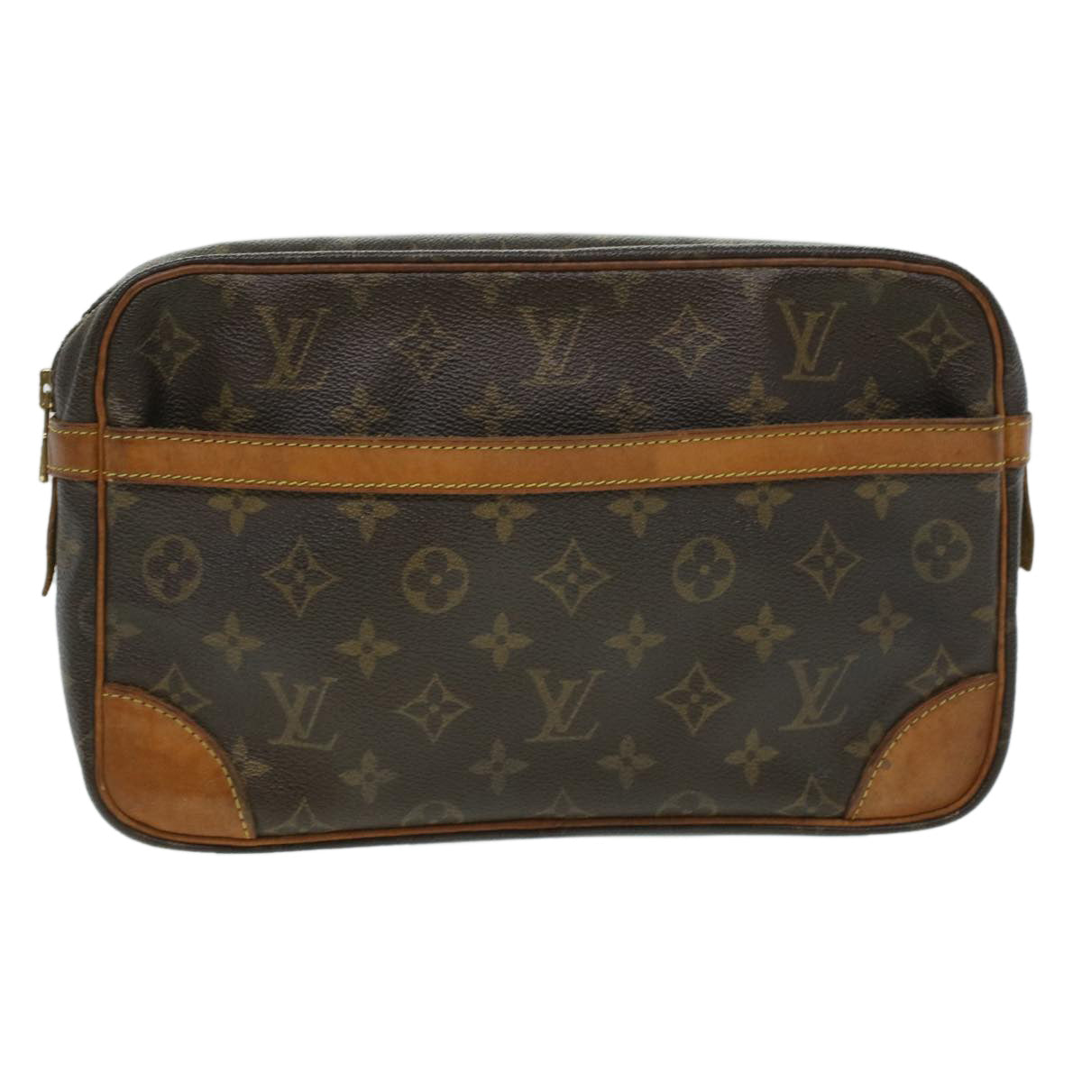 LOUIS VUITTON Monogram Compiegne 28 Clutch Bag M51845 LV Auth ro731