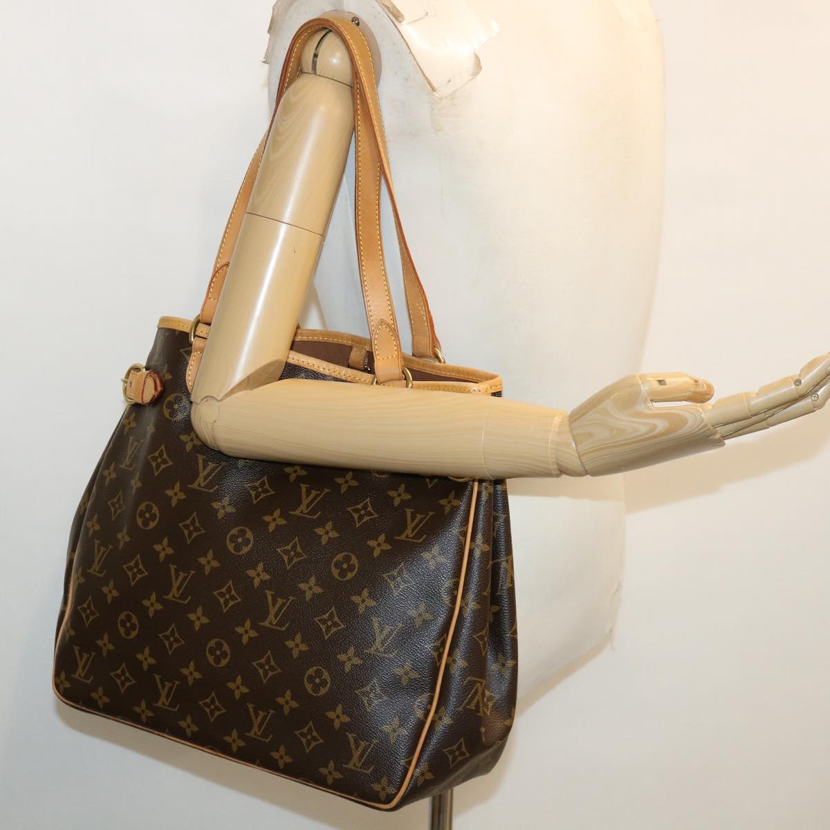 LOUIS VUITTON Monogram Batignolles Vertical Tote Bag M51153 LV Auth ro771