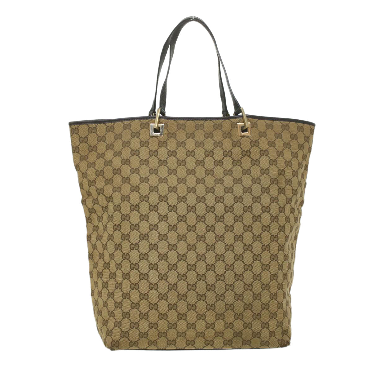 GUCCI GG Canvas Tote Bag Beige 00210972404 Auth ro775