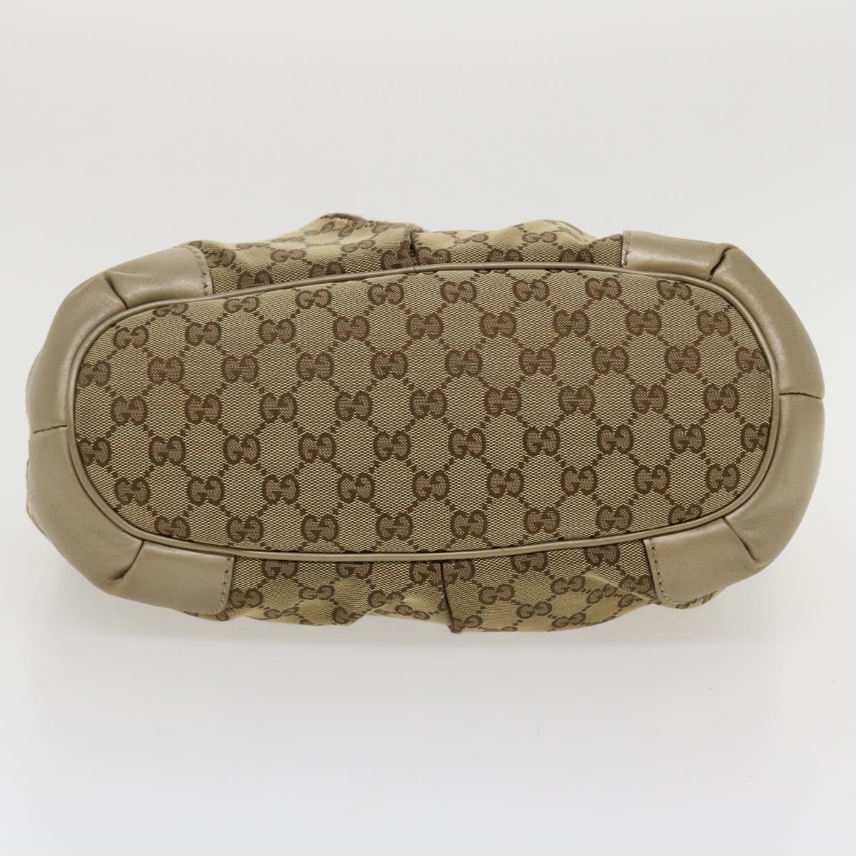 GUCCI GG Canvas Shoulder Bag Beige 247902 Auth ro787