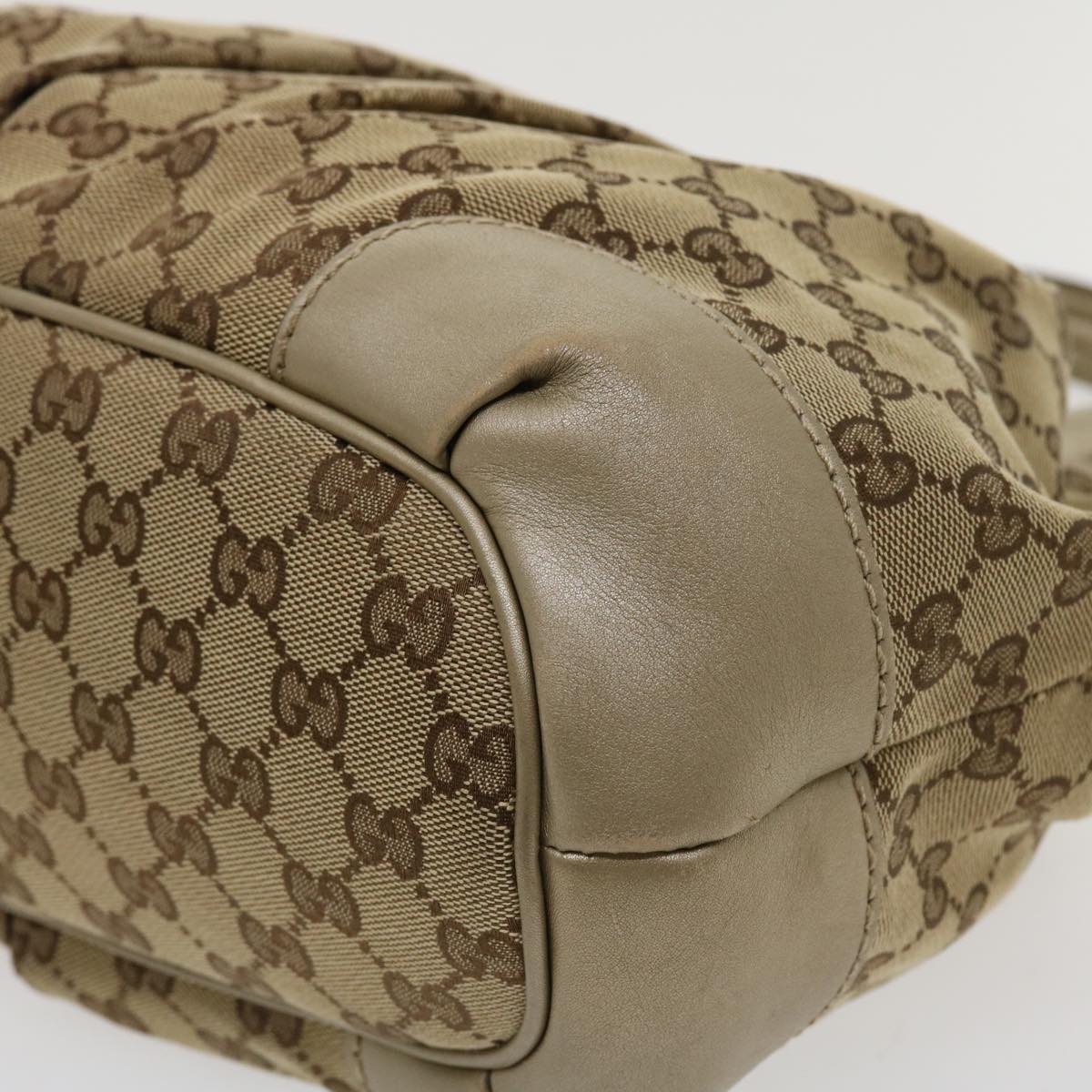 GUCCI GG Canvas Shoulder Bag Beige 247902 Auth ro787