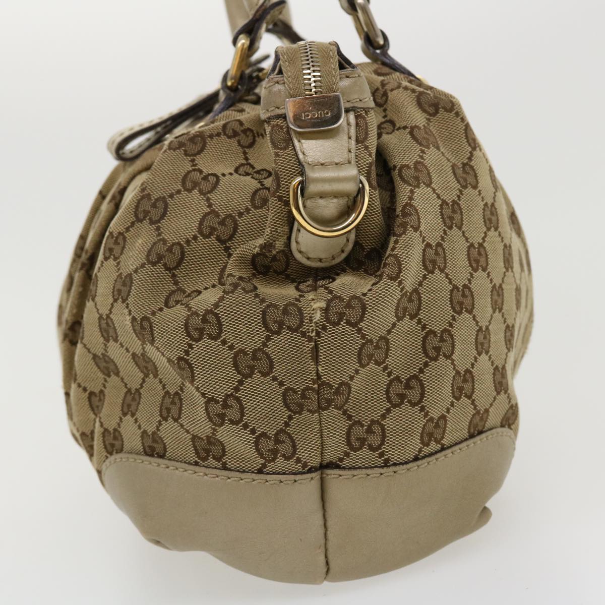 GUCCI GG Canvas Shoulder Bag Beige 247902 Auth ro787