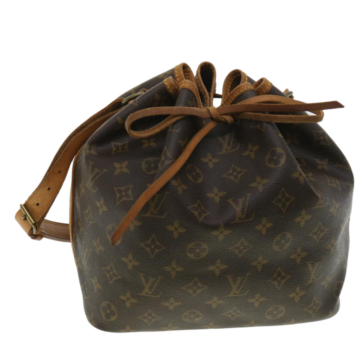 LOUIS VUITTON Monogram Petit Noe Shoulder Bag M42226 LV Auth ro798