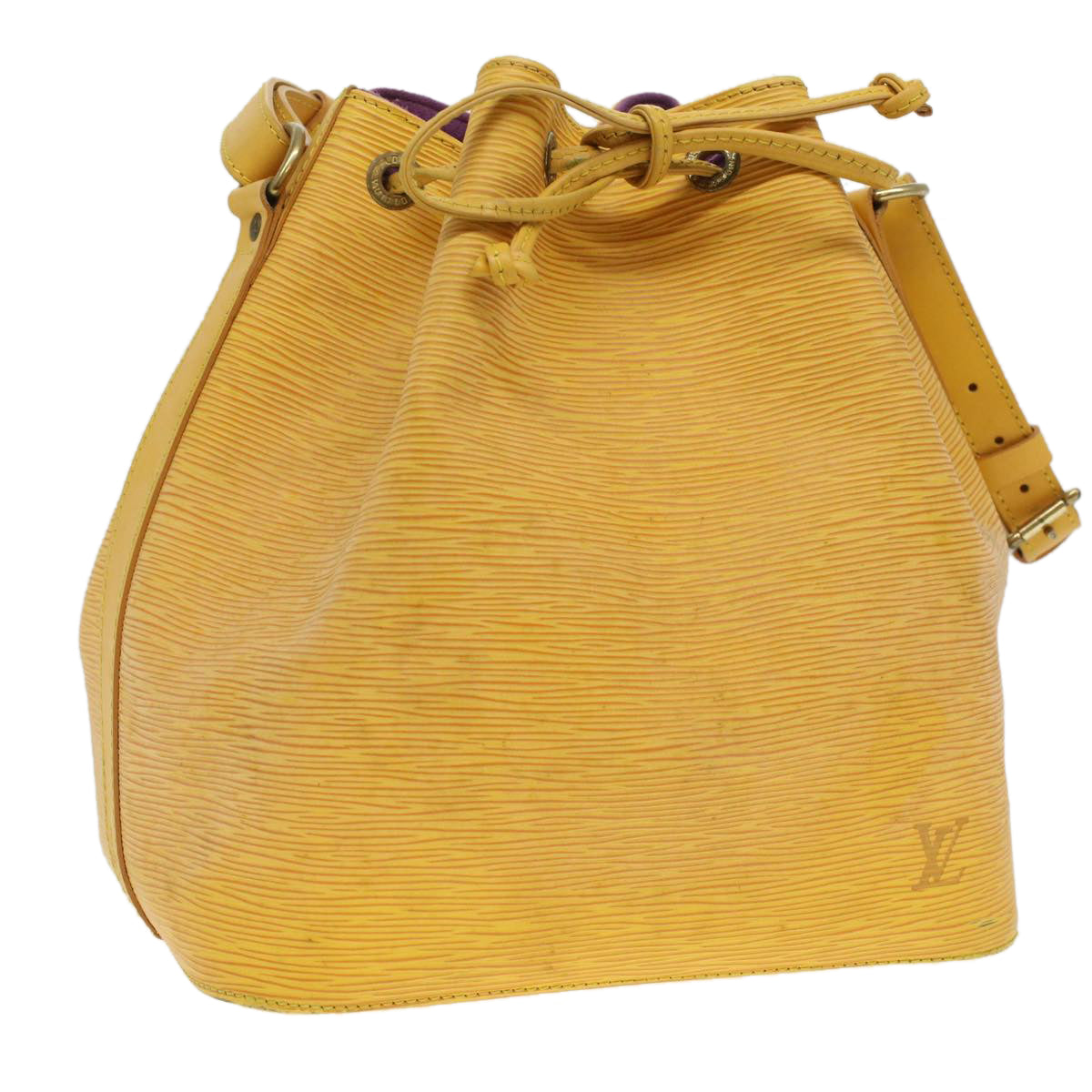 LOUIS VUITTON Epi Petit Noe Shoulder Bag Tassili Yellow M44109 LV Auth ro851