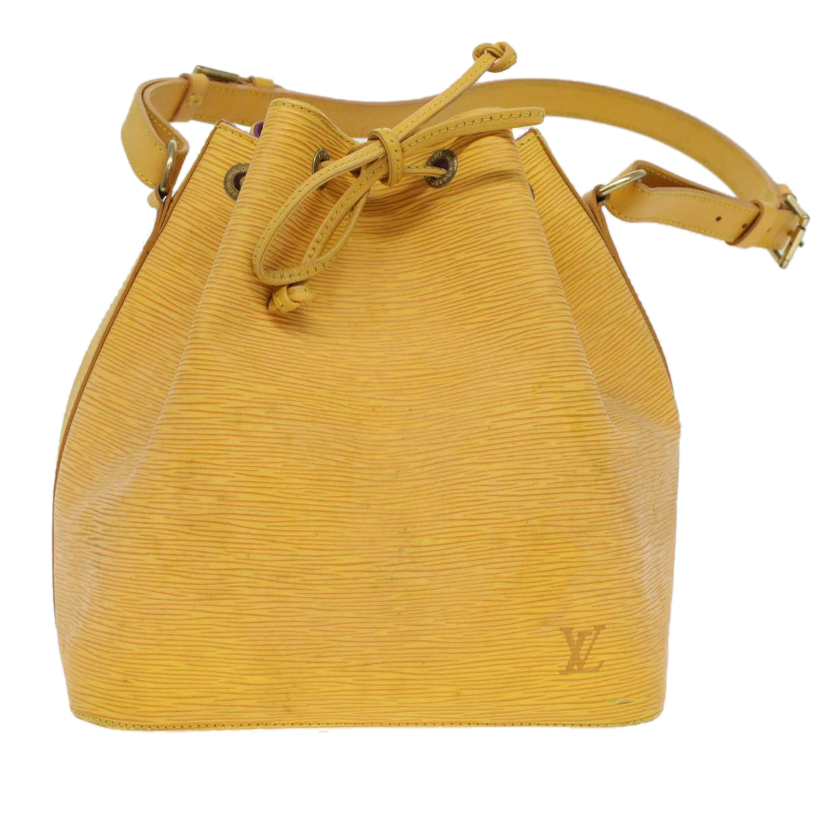 LOUIS VUITTON Epi Petit Noe Shoulder Bag Tassili Yellow M44109 LV Auth ro851