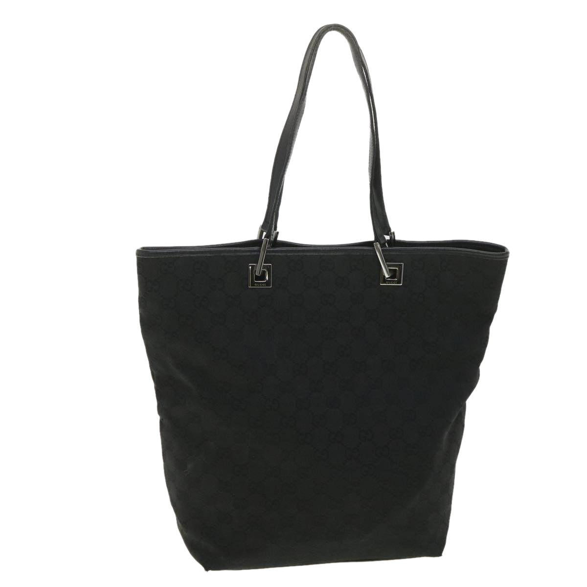 GUCCI GG Canvas Tote Bag Black 31243 Auth ro911