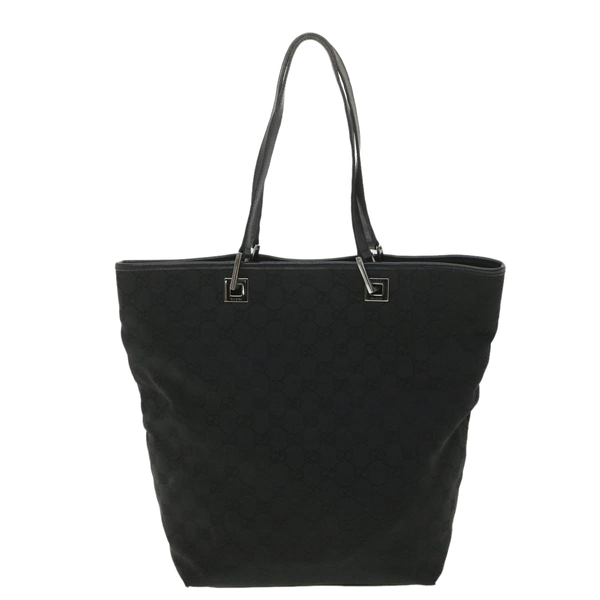 GUCCI GG Canvas Tote Bag Black 31243 Auth ro911