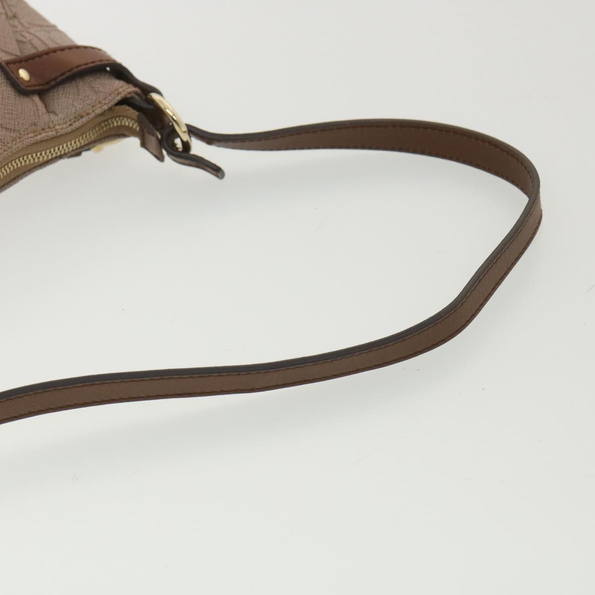 Salvatore Ferragamo Shoulder Bag PVC Leather Brown AQ-21/4435 Auth ro936