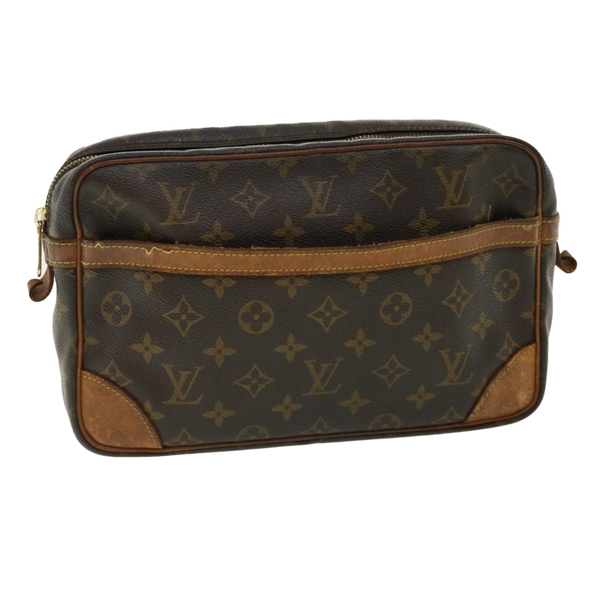 LOUIS VUITTON Monogram Compiegne 28 Clutch Bag M51845 LV Auth rt068