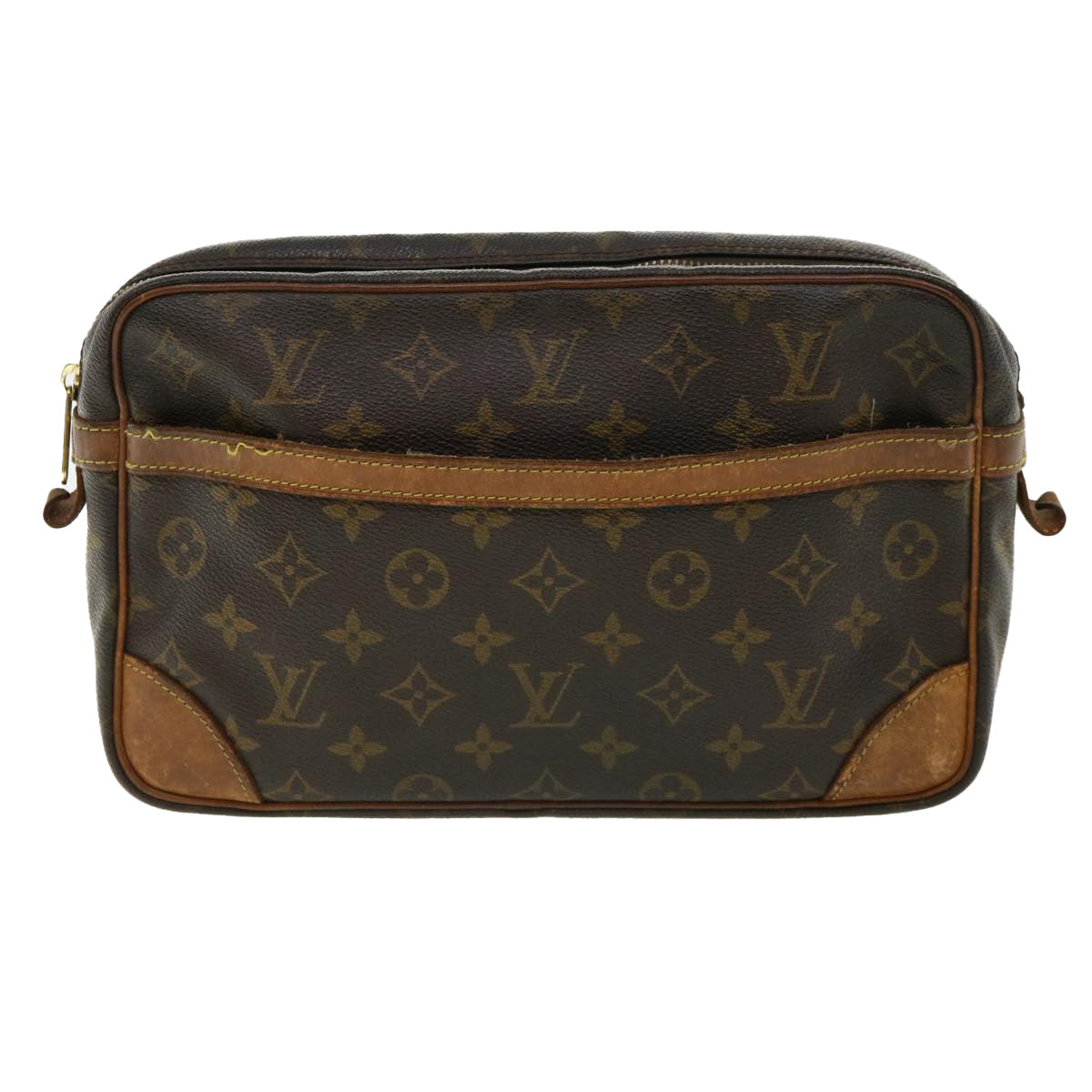 LOUIS VUITTON Monogram Compiegne 28 Clutch Bag M51845 LV Auth rt068