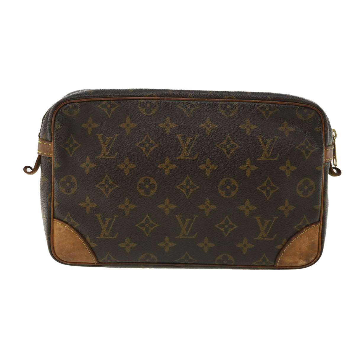 LOUIS VUITTON Monogram Compiegne 28 Clutch Bag M51845 LV Auth rt068