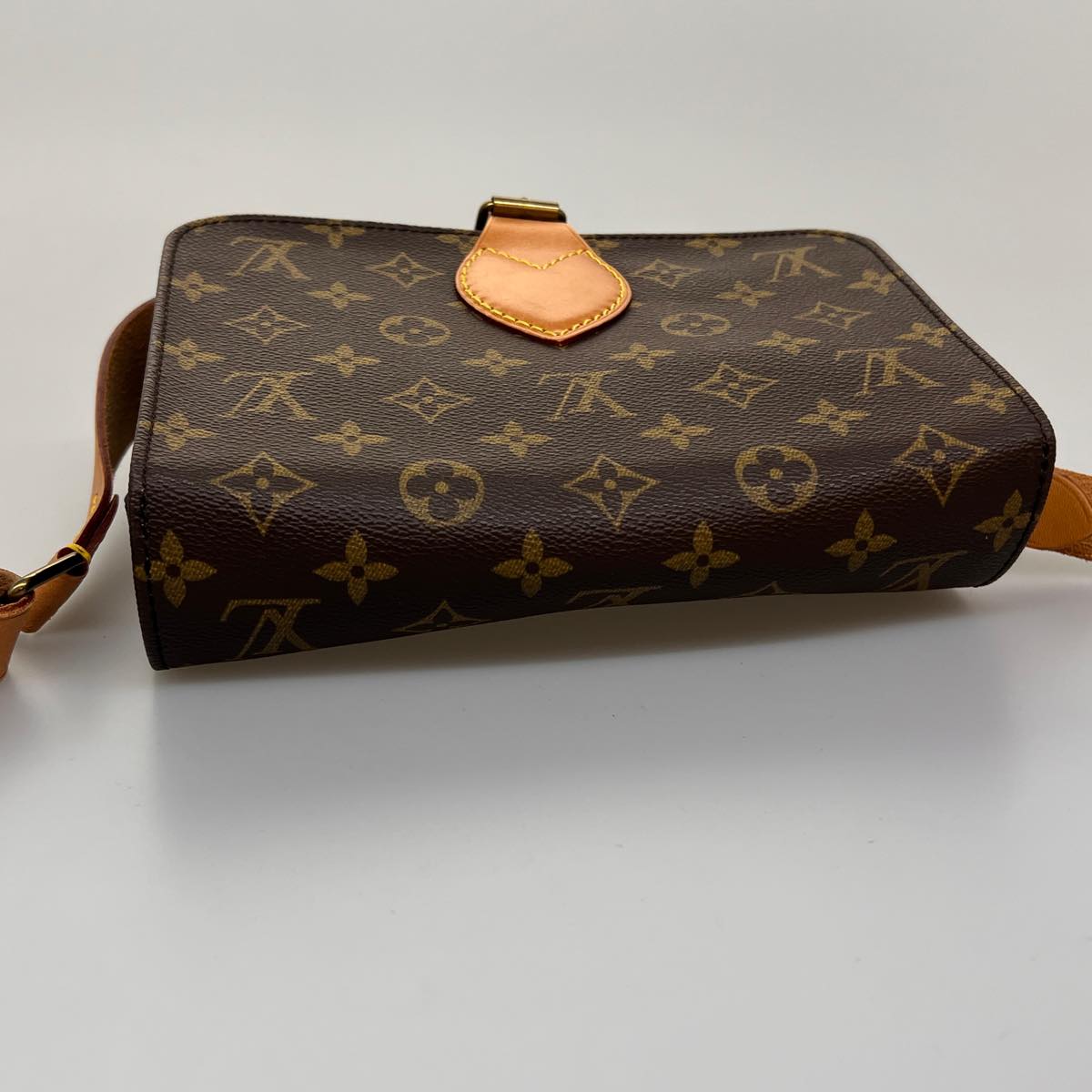 LOUIS VUITTON Monogram Cartouchiere MM Shoulder Bag M51253 LV Auth rz076