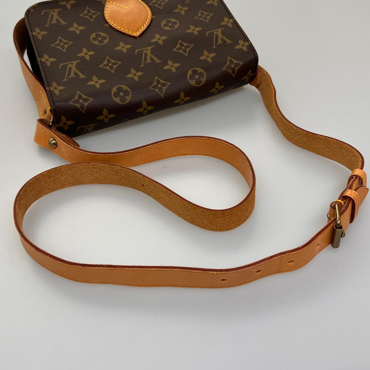 LOUIS VUITTON Monogram Cartouchiere MM Shoulder Bag M51253 LV Auth rz076