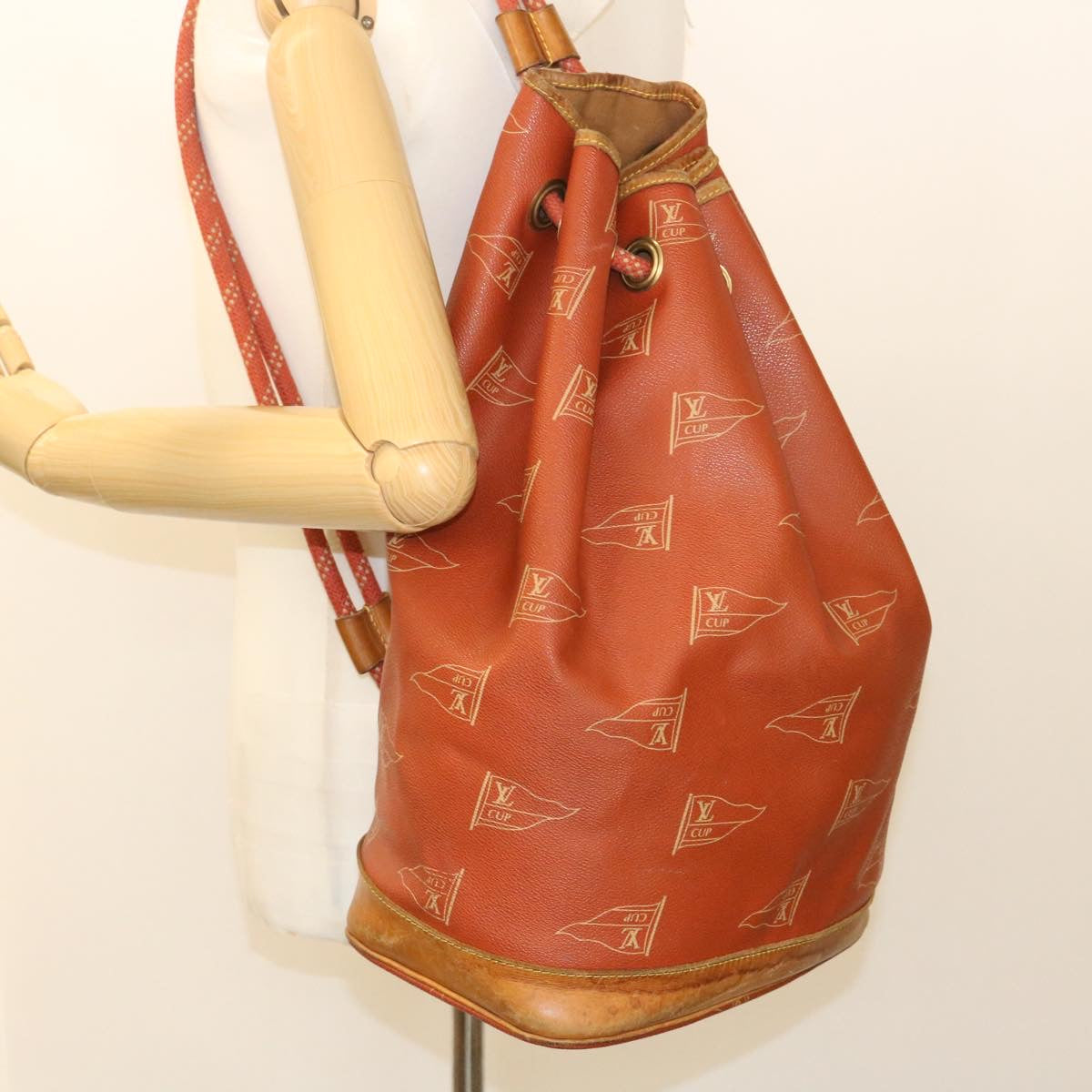 LOUIS VUITTON Cup Saint Tropez Shoulder Bag Red M80026 LV Auth rz101