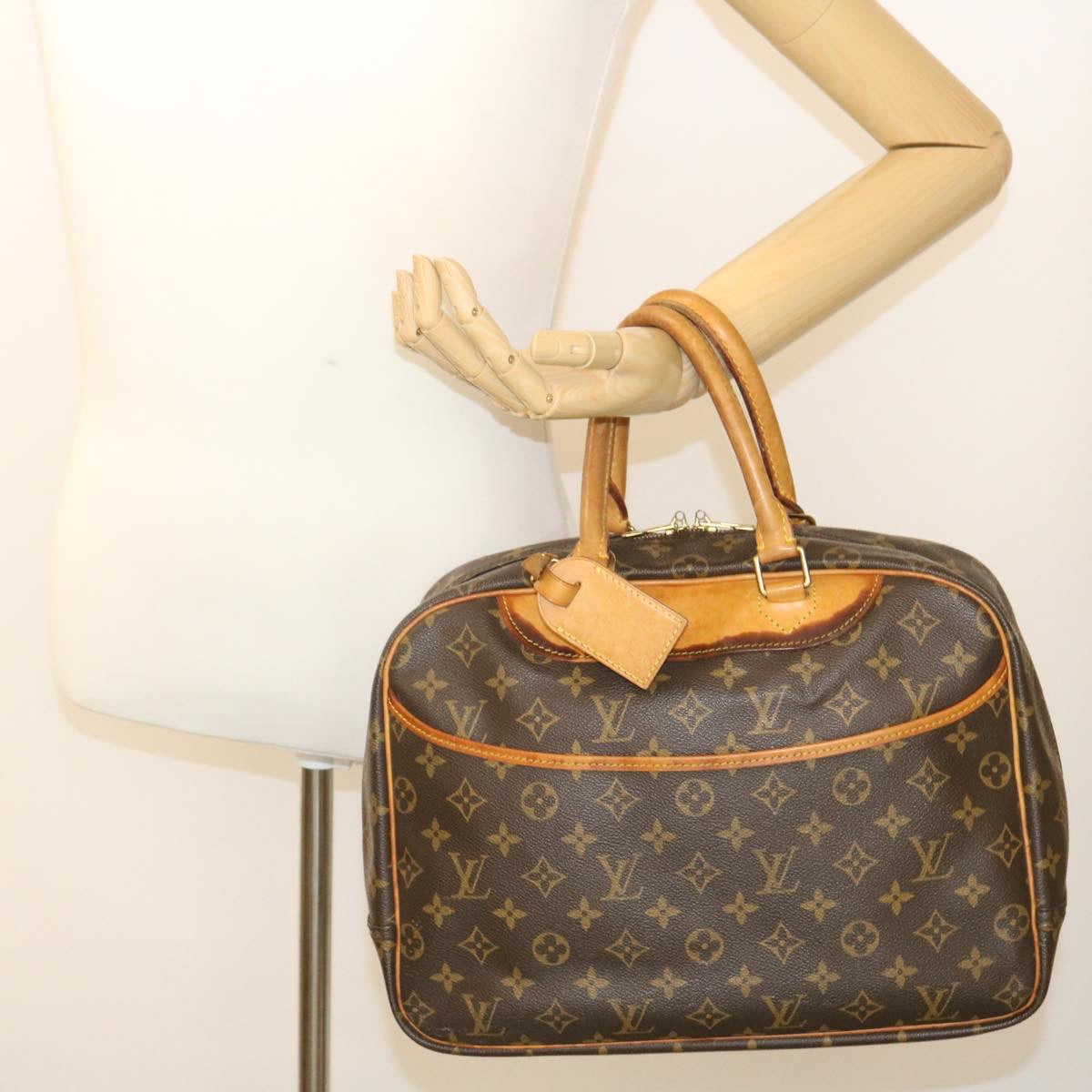 LOUIS VUITTON Monogram Deauville Hand Bag M47270 LV Auth rz111