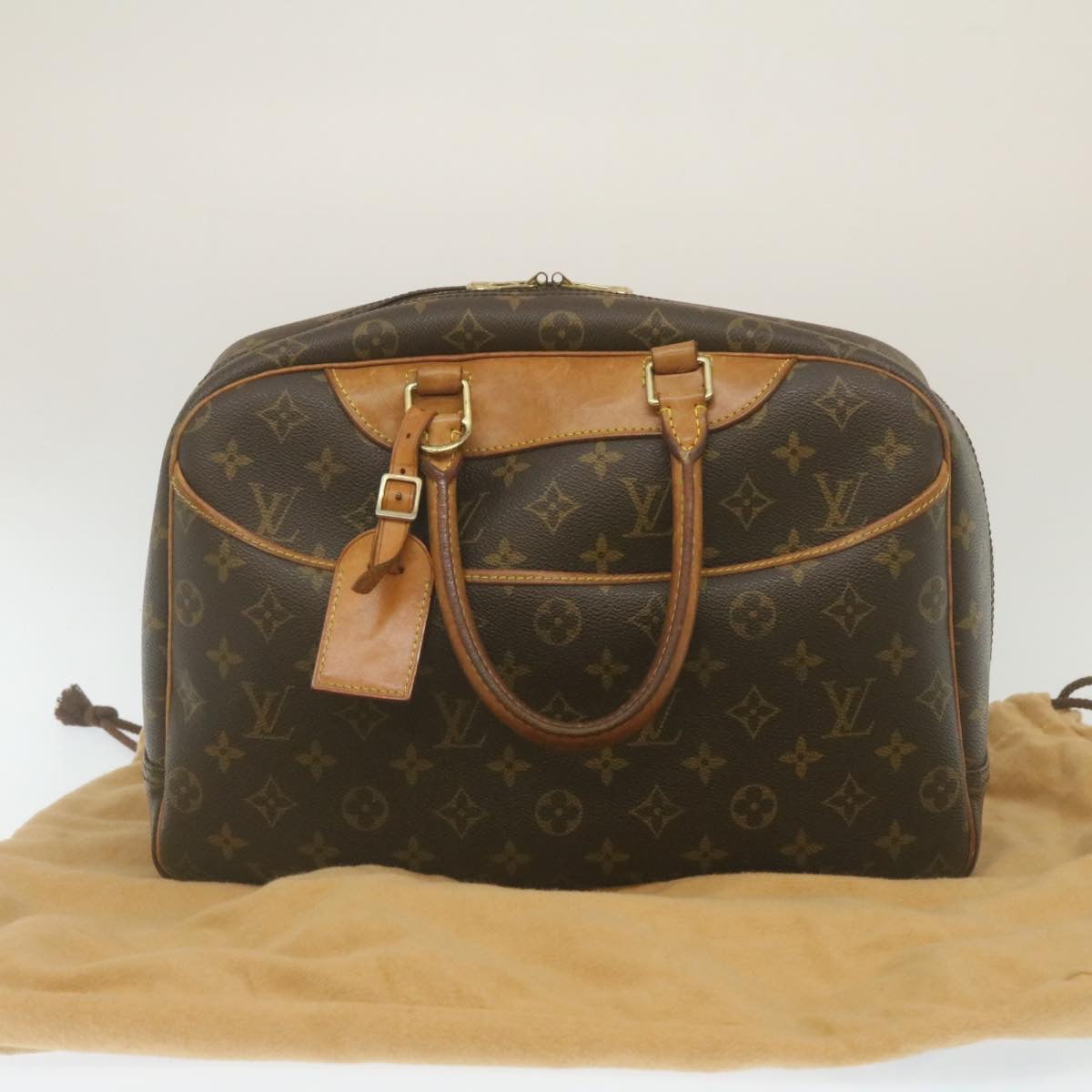 LOUIS VUITTON Monogram Deauville Hand Bag M47270 LV Auth rz134