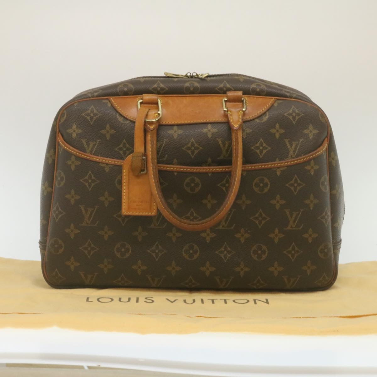 LOUIS VUITTON Monogram Deauville Hand Bag M47270 LV Auth rz137