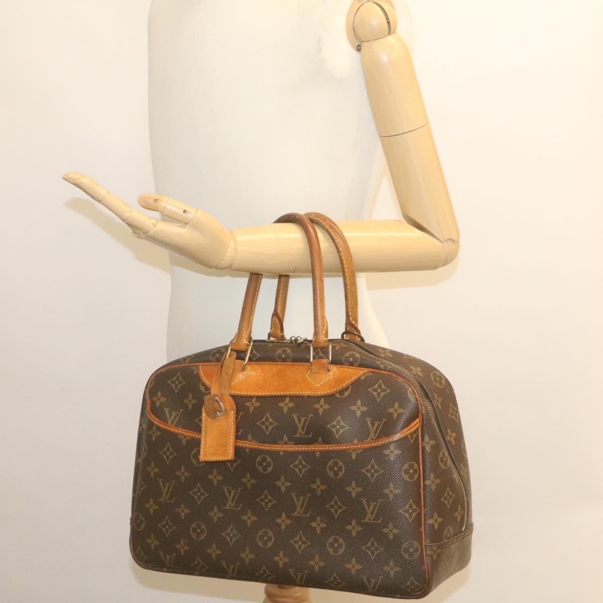 LOUIS VUITTON Monogram Deauville Hand Bag M47270 LV Auth rz137