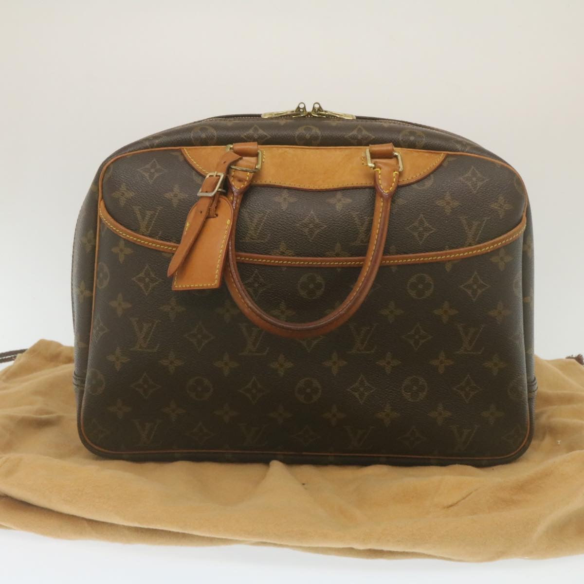 LOUIS VUITTON Monogram Deauville Hand Bag M47270 LV Auth rz138