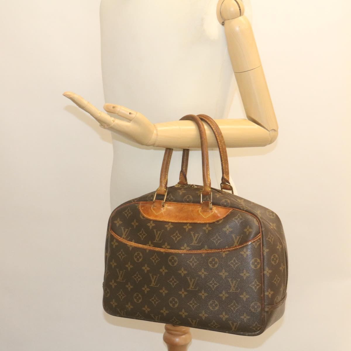 LOUIS VUITTON Monogram Deauville Hand Bag M47270 LV Auth rz159