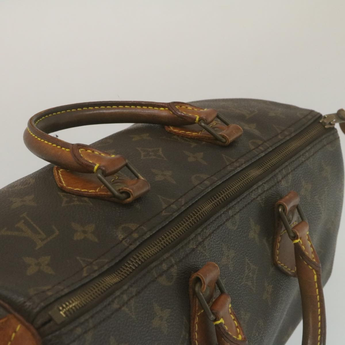 LOUIS VUITTON Monogram Speedy 35 Hand Bag M41524 LV Auth rz185