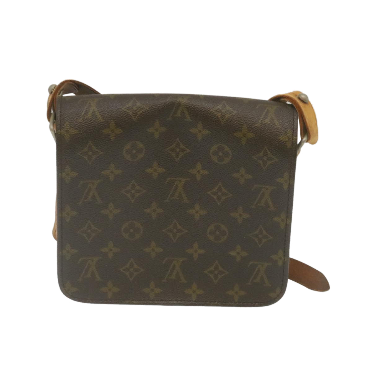 LOUIS VUITTON Monogram Cartouchiere MM Shoulder Bag M51253 LV Auth rz187